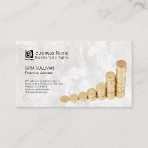 Carte De Visite FinancialAdvisor FinanceServices Pièces d'argent