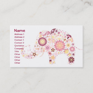 Carte De Visite Fine Cool mignonne Girl Retro Mode florale