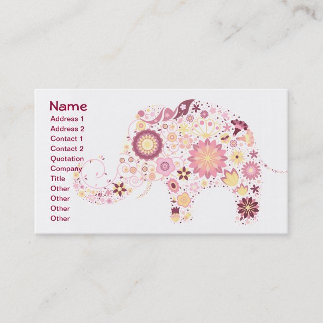 Carte De Visite Fine Cool mignonne Girl Retro Mode florale (Devant)