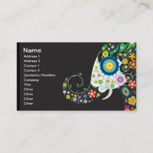 Carte De Visite Fine mignon Cool Girl Retro Floral Mode