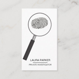Carte De Visite Finger Print Private Investigator Detective