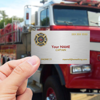 Carte De Visite Fire Department Deluxe
