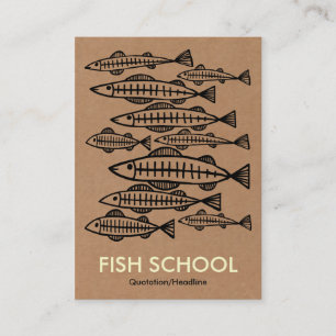 Carte De Visite Fish School - Boîte en carton