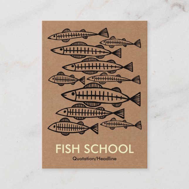 Carte De Visite Fish School - Boîte en carton (Devant)