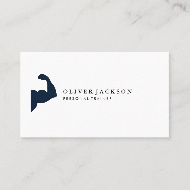 Carte De Visite Fitness des icônes flexantes (Devant)