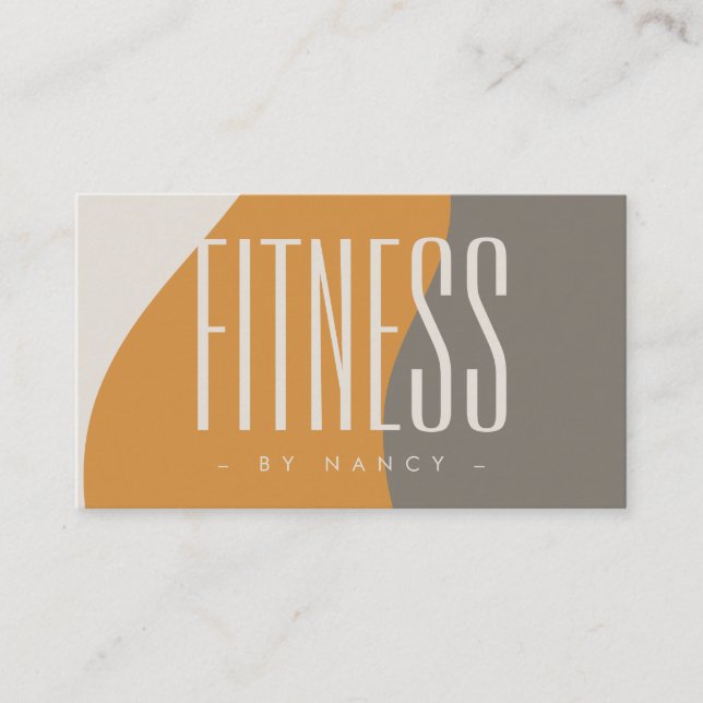 Carte De Visite Fitness Earth Tones Rustique (Devant)