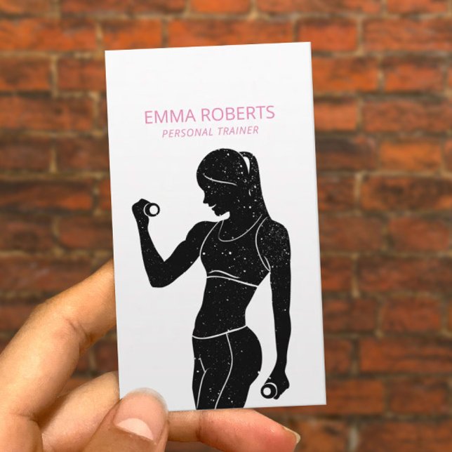 Carte De Visite Fitness Girl Personal Trainer entraînement (Créateur téléchargé)