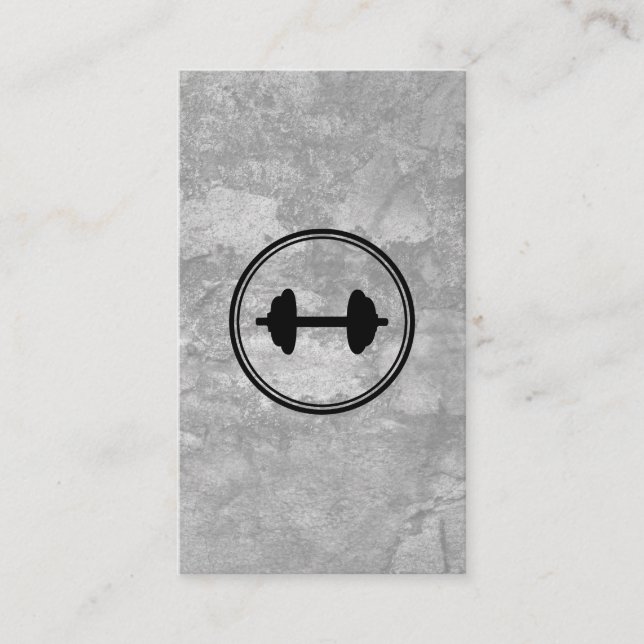 Carte De Visite Fitness Gris Texture (Devant)