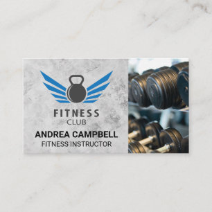 Carte De Visite Fitness Kettle Bell Logo   Poids de la salle de sp