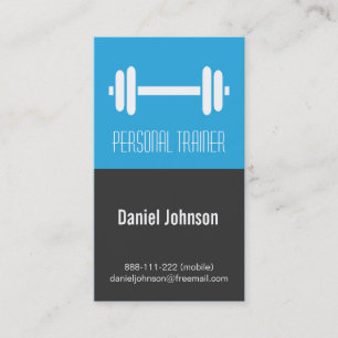 Carte De Visite Fitness moderne et raffiné Poids de l'instructeur 