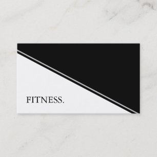 Carte De Visite Fitness moderne noir & blanc