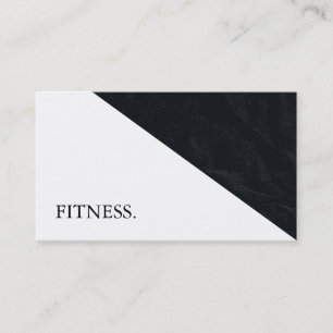 Carte De Visite Fitness moderne noir & blanc