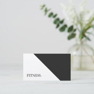 Carte De Visite Fitness moderne noir & blanc