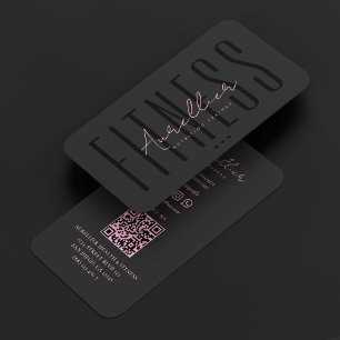 Carte De Visite Fitness nutritionniste Bien-être esthétique Rose n