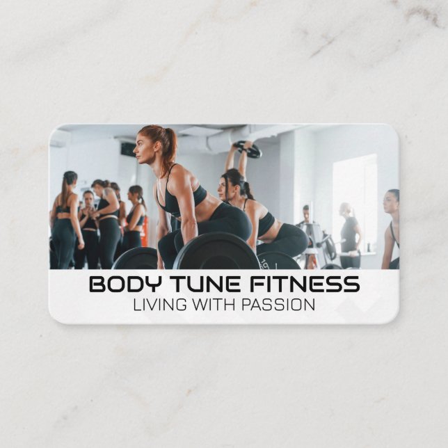 Carte De Visite Fitness People Exercice dans gym (Devant)