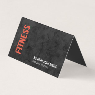 Carte De Visite Fitness Personal Trainer Bodybuilding Modern Grey
