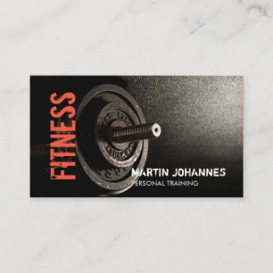 Carte De Visite Fitness Personal Trainer Bodybuilding Modern Sharp
