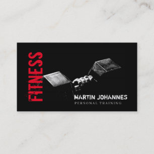Carte De Visite Fitness Personal Trainer Bodybuilding Modern Sharp