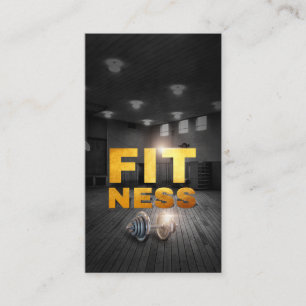 Carte De Visite Fitness Personal Trainer Gold Typography Business
