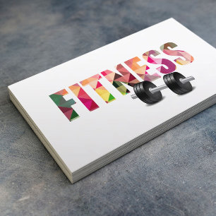 Carte De Visite Fitness Personal Trainer Typographie moderne