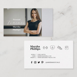 Carte De Visite Fitness personnelle Formateur moderne Photo tendan