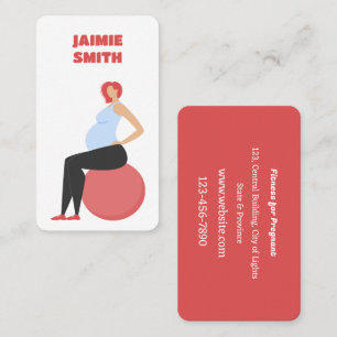 Carte De Visite Fitness pour formateur enceinte