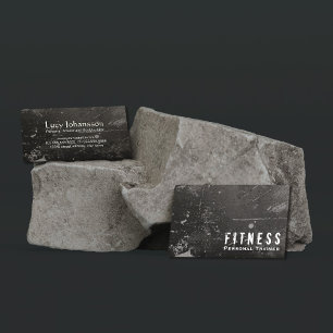 Carte De Visite Fitness Professionnel Entraîneur Personnel Grunge 
