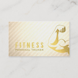 Carte De Visite Fitness Professionnelle Personal Trainer Gold Musc
