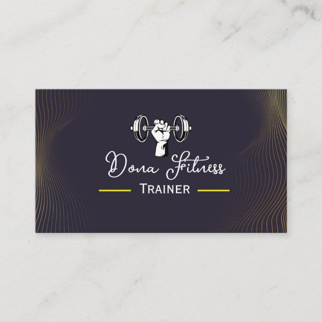 Carte De Visite Fitness Trainer Business Card  (Devant)