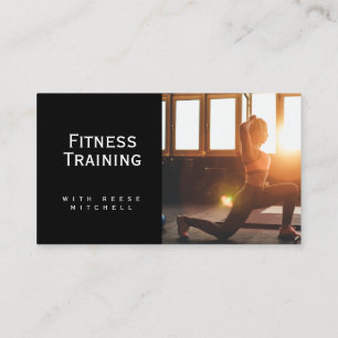 Carte de visite, Fitness Training Noir et Blanc