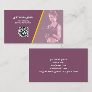 Carte De Visite Fitness Ttrainer personnalisé QR