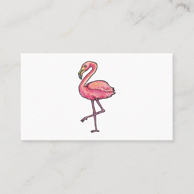 Carte De Visite Flamant rose (Devant)