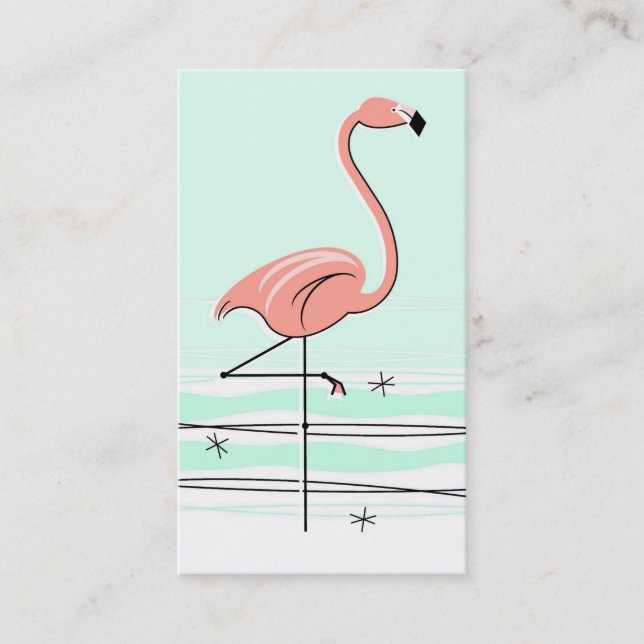 carte de visite Flamant rose (Devant)