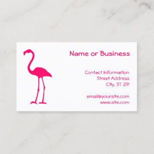 Carte De Visite Flamant Rose Clair