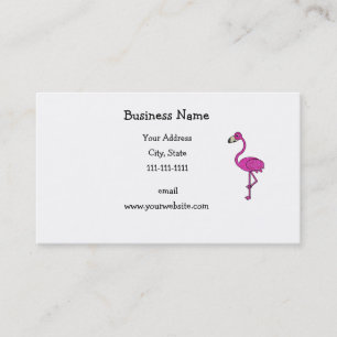 Carte De Visite Flamant rose de parties scintillantes