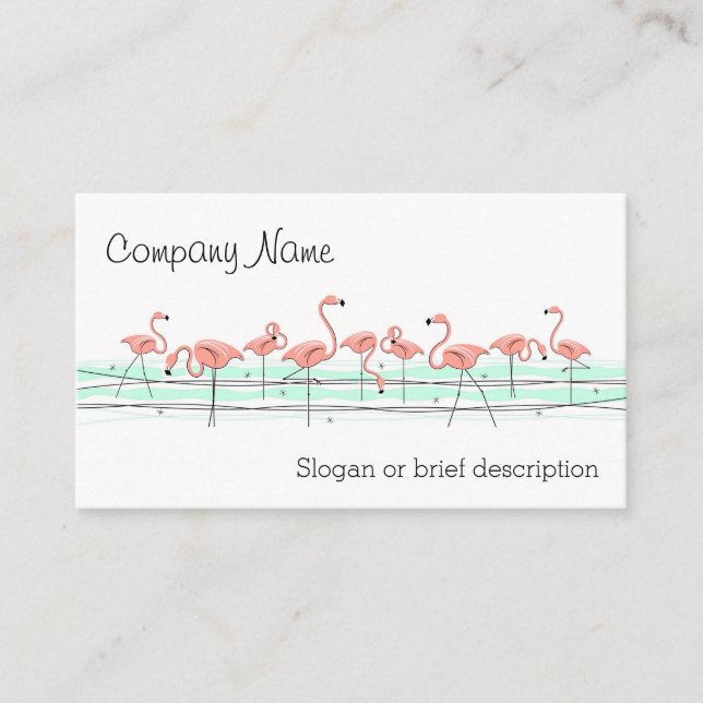 carte de visite Flamant rose Ocean Line (Devant)