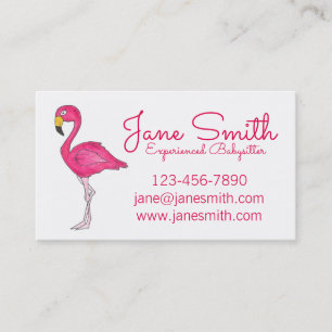 Carte De Visite Flamant rose rose chaud personnalisé joli oiseau t