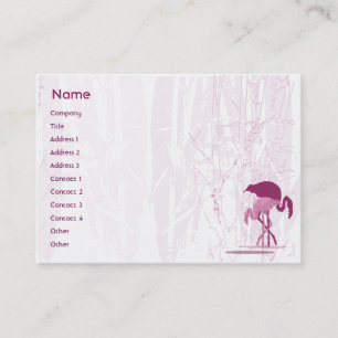 Carte De Visite Flamant rose rouge - potelé