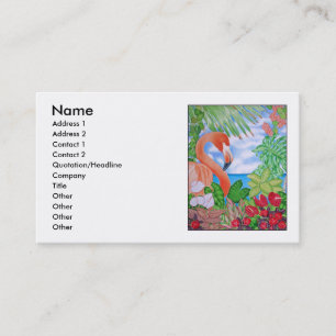 Carte De Visite Flamant rose tropical