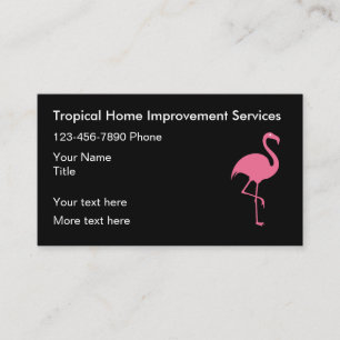 Carte De Visite Flamant rose tropical Amélioration des maisons 