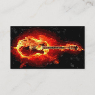 Carte de visite flamboyant de guitare