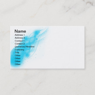 Carte De Visite Flamme de glace bleue