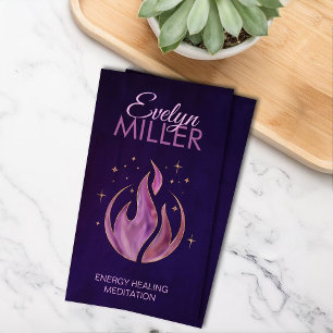 Carte De Visite flamme violette - flamme violette