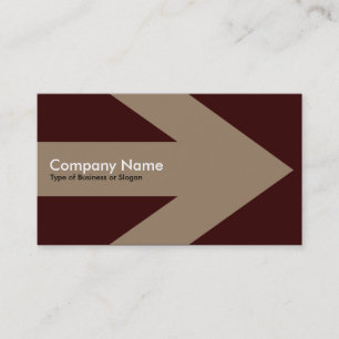 Carte De Visite Flèche v3 (crème) - Brown foncé 330000