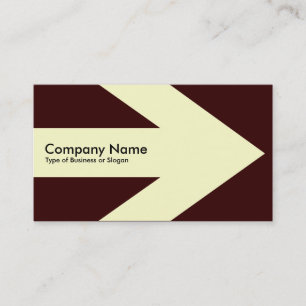 Carte De Visite Flèche v3 (crème) - Brown foncé 330000