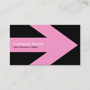 Carte De Visite Flèche v3 (rose) - noir