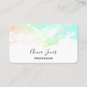 Carte De Visite Flèches Abstraites vert et bleu