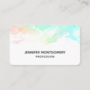 Carte De Visite Flèches Abstraites vert et bleu