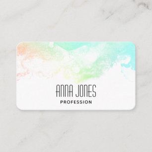 Carte De Visite Flèches Abstraites vert et bleu