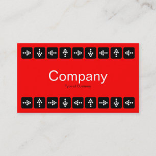 Carte De Visite Flèches de style LED - Rouge et gris
